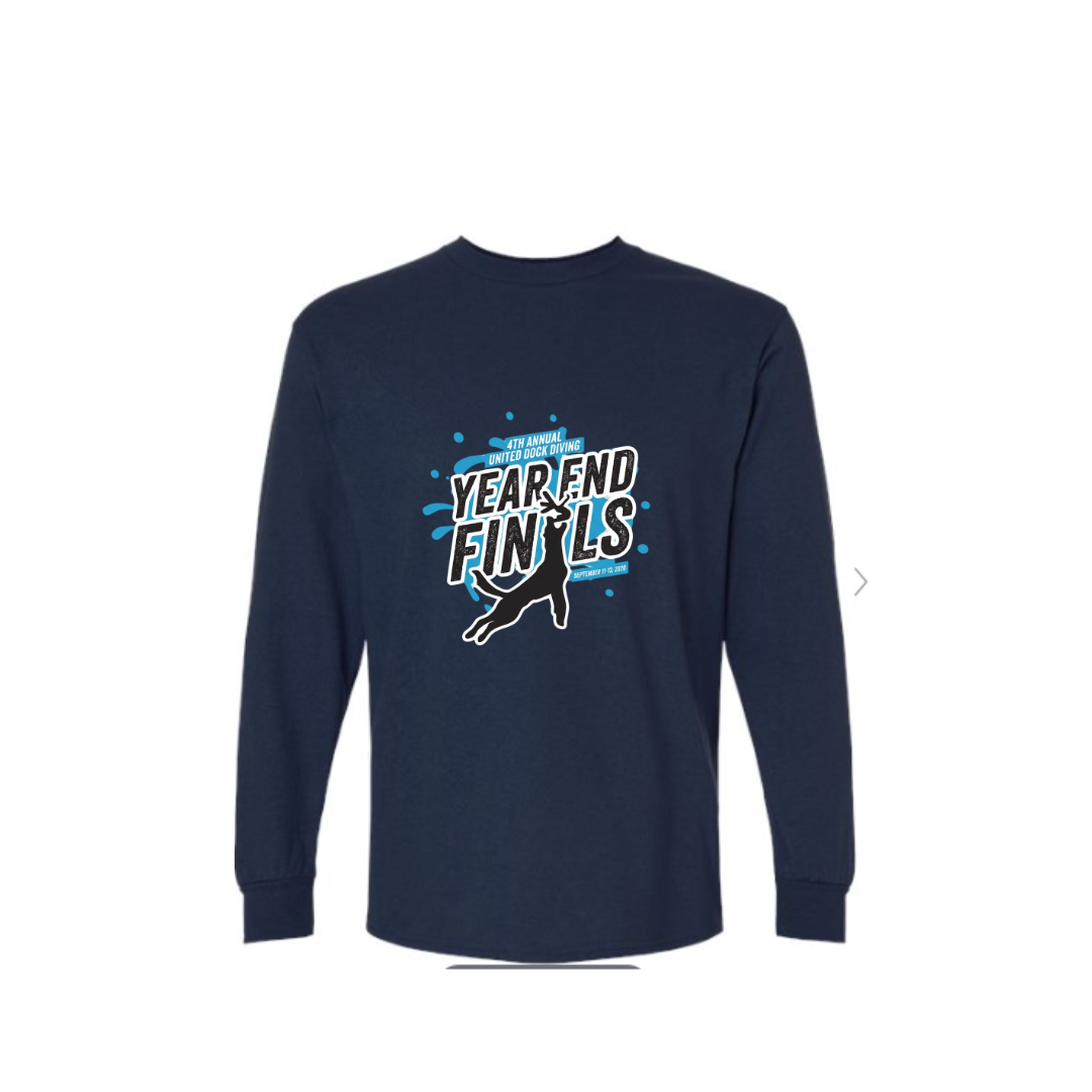 Year End Finals Long Sleeve — Navy mockup