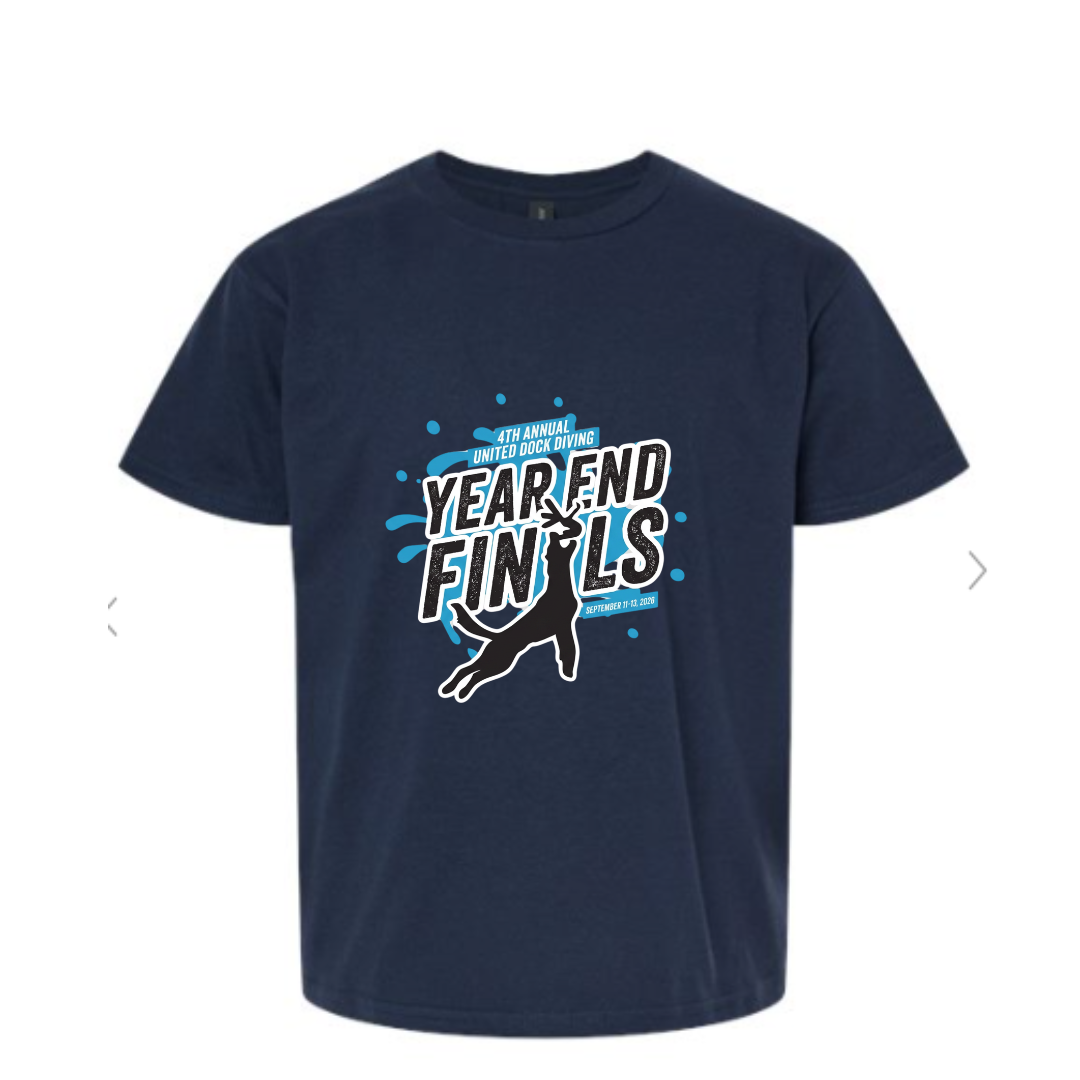 Year End Finals Tee — Navy mockup